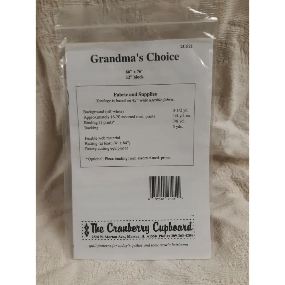 NEW Grandma's Choice Quilt Sewing Pattern by The Cranberry Cupboard